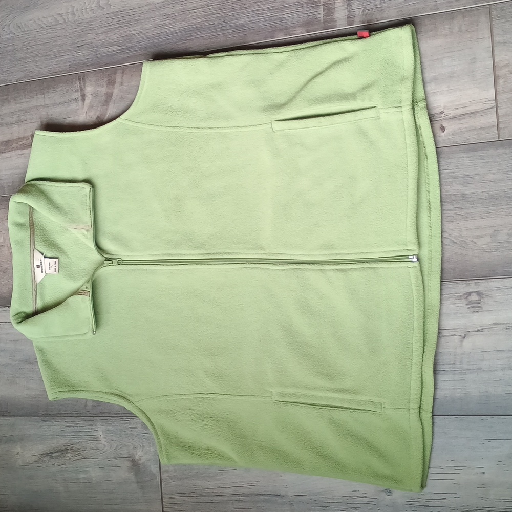 Woolrich green vest Full Zip women's XL Fleece